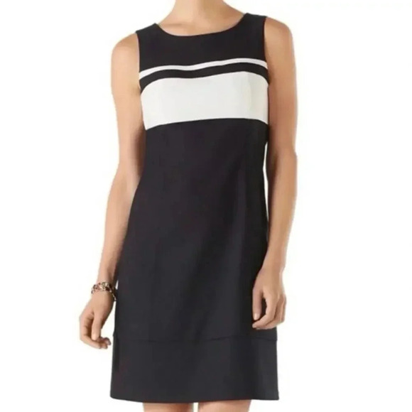 NWT White House Black Market Perfect Form Colorblock Pencil Dress Size 8 - Picture 1 of 5